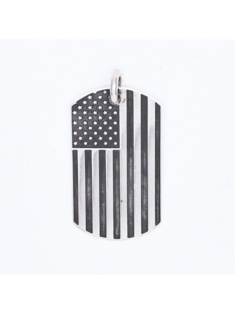 Chrome Hearts D Tag RS FU American Flag Richard Star Large Dog Tag Weight